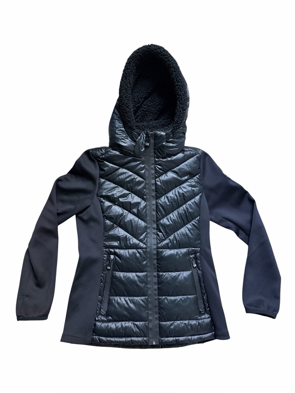 Calvin Klein Performance Mixed-Media Quilted Jacket